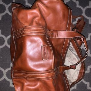 Tommy bahama brown leather duffel bag. New without tags.